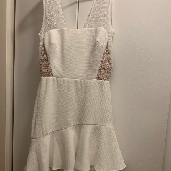 Bcbgmaxazria Adriana White asymmetric hem dress. - Picture 5 of 6